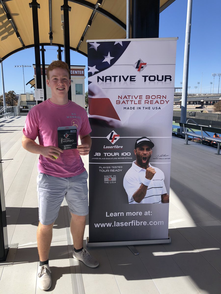 BoosterCr's tweet photo. Had a great time watching amazing tennis @dropshotllc Men’s Pro Circuit event at UT.  Andy even won some strings!  @CRHSTennis @laserfibre https://t.co/szwpVkvG94