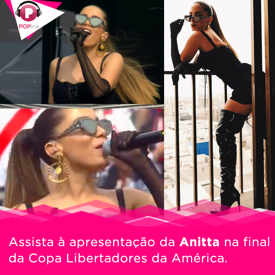POPline's tweet photo. . @Anitta se uniu a Fito Paes, Sebastian Yatra e Tini Stoessel na final da #Libertadores. Assista: https://t.co/LGbcSGT5MV https://t.co/bCuwRwyh73