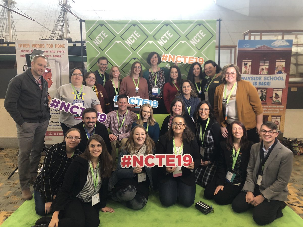 nwpwvu's tweet photo. West Virginia teachers are learning and leading at #NCTE19! @wvcte @nwpwvu @NCTEWVU @WVUEnglish @Monongalia_Co @BerkCoSchoolsWV @Westwood_Middle @westlibertyu @ncte @writingproject https://t.co/lFKY8HADve