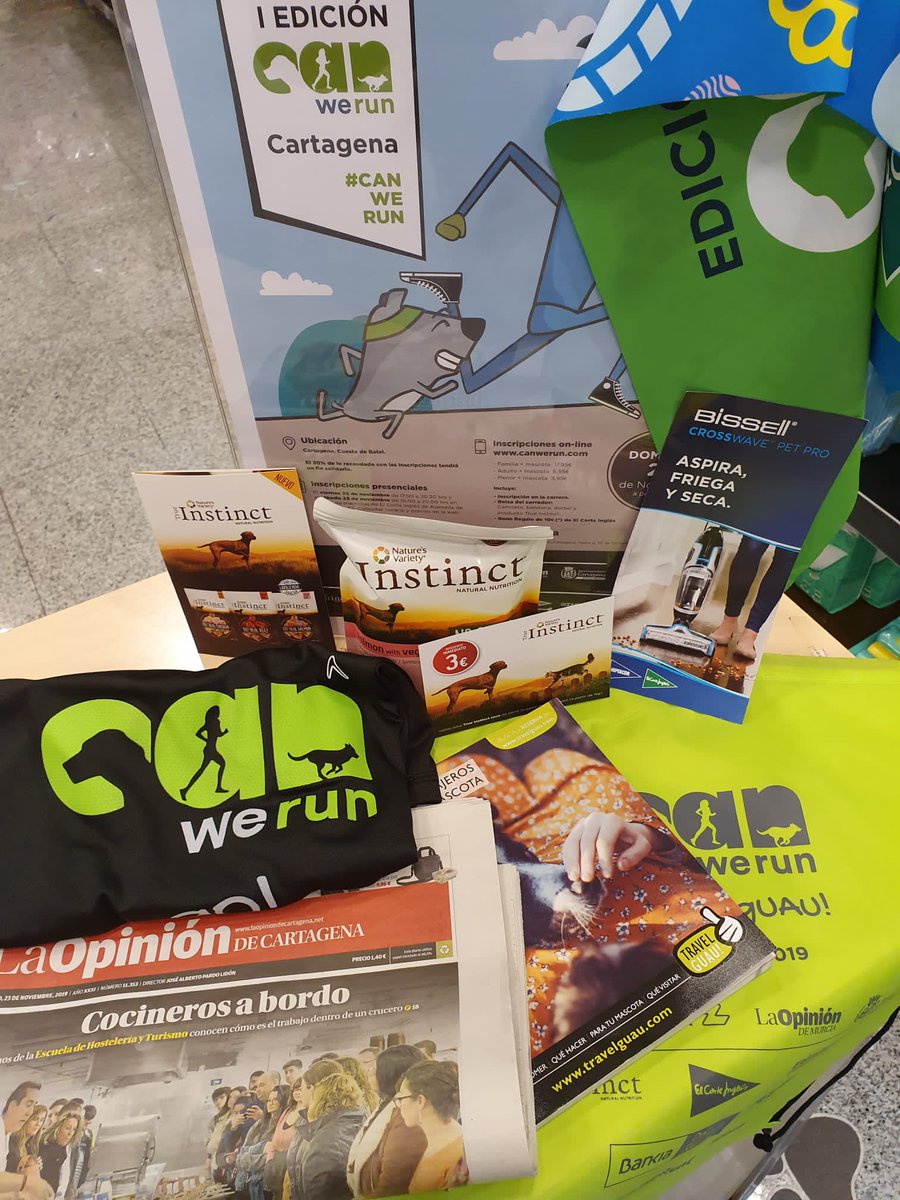 CanWeRun's tweet photo. ¡Misión cumplida! Ya han sido entregados todos los dorsales para la #CanWeRunCartagena 🐶 Gracias a @elcorteingles @Bankia #Bissel #TrueInstinct @PrensaIberica @diariolaopinion @grupozeta y @AytoCartagenaES ¡Nos vemos mañana a las 10:00 horas en la #CanWeRun! https://t.co/NmEL6CG2Vx