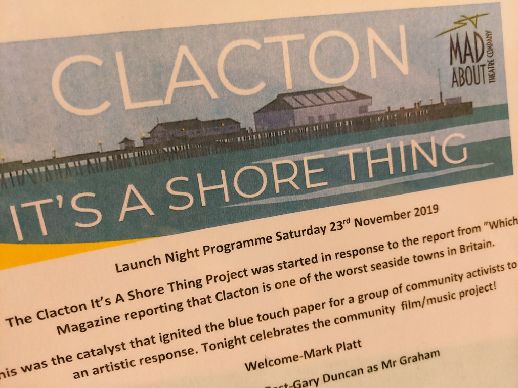 Absolutely delighted to be with <a href="/TendringScouts/">TendringScouts</a> hosting <a href="/Madabouttheatre/">Mad About Theatre Co</a> for the launch of their new film celebrating all things Clacton. Superb evening with so many talented people. #community