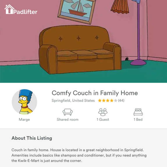 How much do you think Marge would get for the Simpson’s home in Springfield? The average nightly rental rate in America is $217 per night. Here’s everything you need to know in deciding whether the short-term rental opportunity is right for you: padlifter.com/opportunity