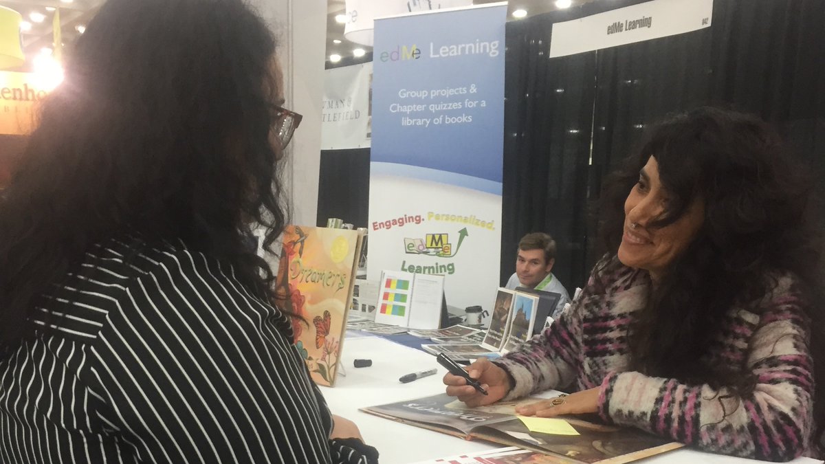 CalhounKearstin's tweet photo. Another post about YuYi, 🤷🏽‍♀️

Humbled. Every single one of your books have touched me in different ways. You are my biggest inspiration.
 Thank you for making me feel accepted and okay to be me. Thank you for fighting for our voices to be heard. #NCTE2019 💚💚💚 @yuyimorales https://t.co/l29ZjCkRBw