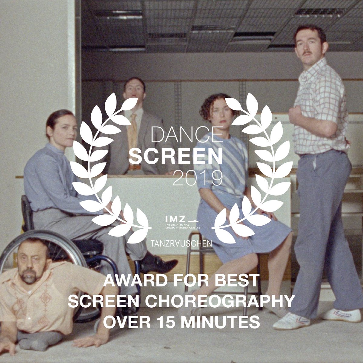 IMZMedia's tweet photo. The #dancescreen 2019 award for the best screen choreography over 15 minutes goes to Artificial Things (The Space / United Kingdom) #tanzrauschen https://t.co/3e2Gj1sQOs