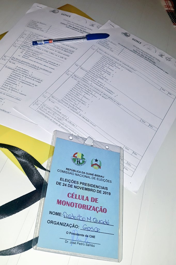 bisambiole's tweet photo. #NaNhaTerra
O #GOSCE já disponibilizou 422 monitores em todo #território nacional para fiscalizar o processo das votações na eleição presidencial de 24 de novembro, o que demonstra mais uma vez o #engajamento da Sociedade Civil em assegurar a #transparência do processo.
#FMQ https://t.co/kUPuMbVWUk