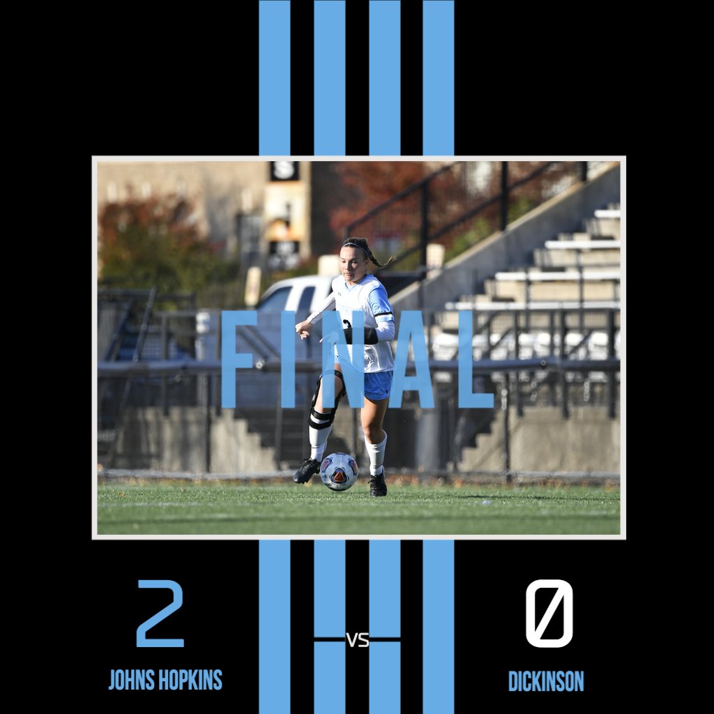 WSOC is heading to the Elite Eight! Riley O'Toole and Emily Maheras score to lead Hopkins to a 2-0 victory over <a href="/DsonRedDevils/">Dickinson Red Devils</a>. #GoHop