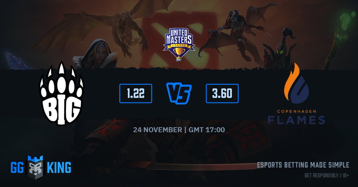 GGKingBet's tweet photo. Can the Danish team defeat @BIGCLANgg despite the slim chances? 🤗

Bet now at https://t.co/zh0VAIPub0 ✅

#GGKing #BigClan #CPHFlames #CSGO #UMLeague https://t.co/WEm1H3lkco