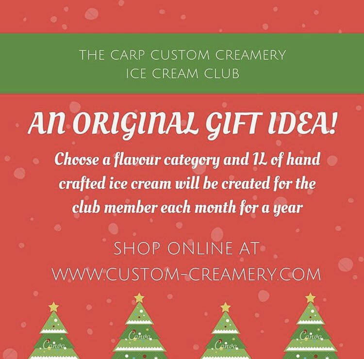 Do you know someone who adores #icecream (or maybe that person is you😏)? If you do, a membership to our Ice Cream Club may be the #perfectgift! ⁣Club members will be able to pick up (or be delivered within a 5 km of the store) a special flavour every month for a whole year 🙂