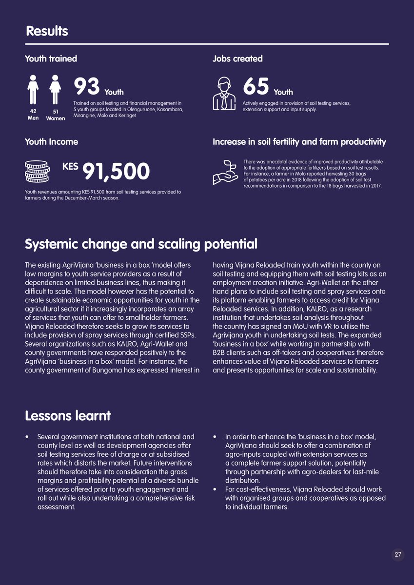 #AgriVijana: 181 farmers, 93 youth (42 male, 51 female) in 5 youth groups in Olenguruone, Kasambara, Mirangine, Molo and Keringet. Read the report here on.snv.org/2XvxhGS #ProPortionFoundation @AgroCaresAfrica@rabofoundation #HortISWAClose <a href="/SNVworld/">SNV - find us on Bluesky as snv.org</a>