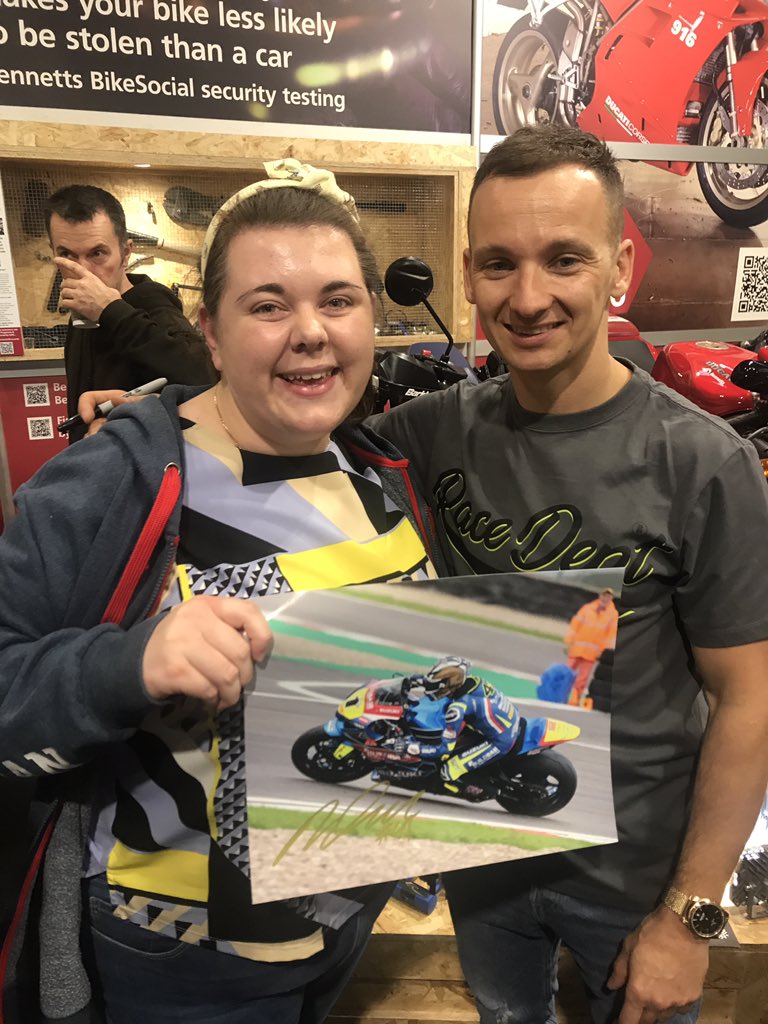 apphotography23's tweet photo. Lovely to meet @coopes47 at @motorcyclelive today! Thank you for signing my photos and posing for a photo 👍🏼☺️ #motorcyclelive2019 #bsbday https://t.co/IFLANnO2L5