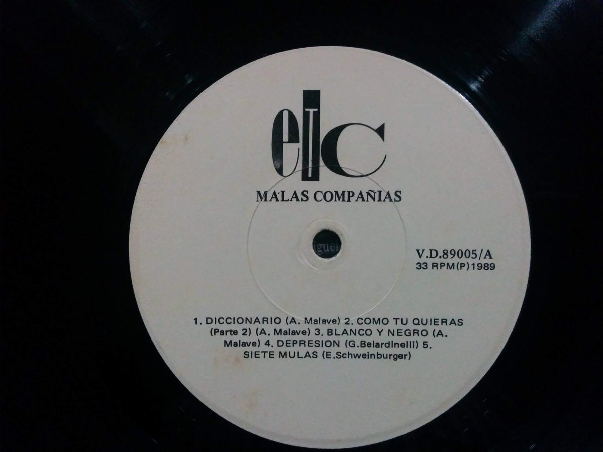 BananaVinyl's tweet photo. Check out Grupo ETC - Malas Compañías - Venezuela LP - Venezuelan Rock Pop #PopRock #vinyl 
 #records #vinylforsale https://t.co/zrWf3iIwDs via @eBay https://t.co/aEGbaXhtc3