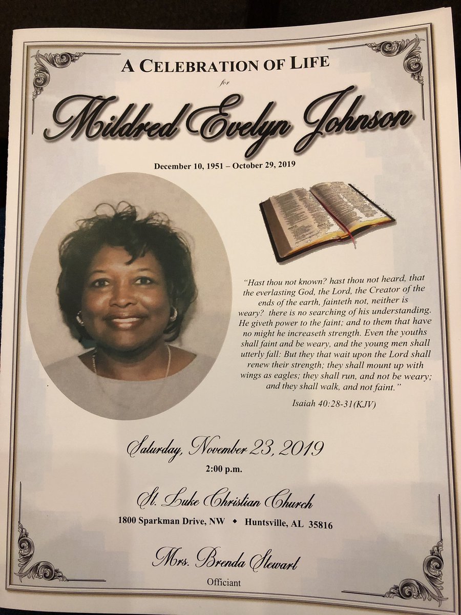 Celebrating the life of Mildred Johnson, former Spanish teacher <a href="/leehighhsv/">Lee High School</a>. Her infectious smile and positive attitude will be greatly missed. RIH We love you! #FamiLEE