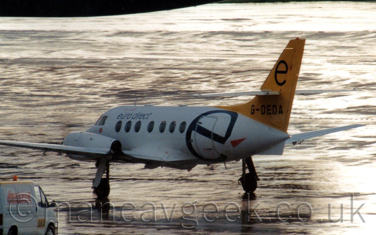mancavgeek's tweet photo. Photo of the Day 20-19-11-23.
G-OEDA, British Aerospace Jetstream J31, EuroDirect, at Manchester Airport, some time between March 1994 and February 1995.
#avgeek #planespotting #potd #manchesterAirport #man #egcc #britishAerospace #bae #jetstream #j31 #eurodirect https://t.co/FCPhjoiQ8q