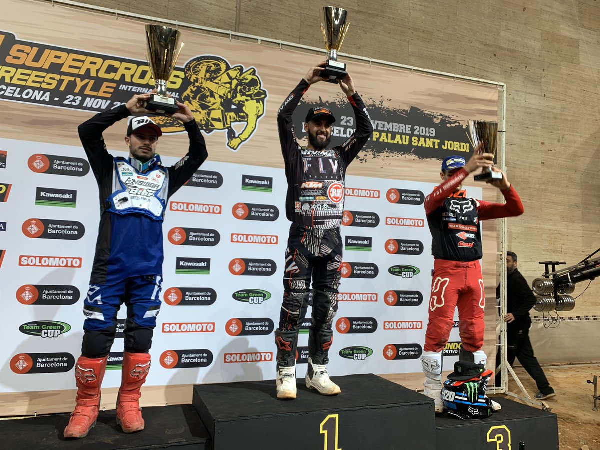 SupercrossBCN's tweet photo. Podio del Supercross en categoría SX1!

1- Justin Bogle
2- Nico Aubin
3- Cedric Soubeyras https://t.co/Ezjb0wpNi6