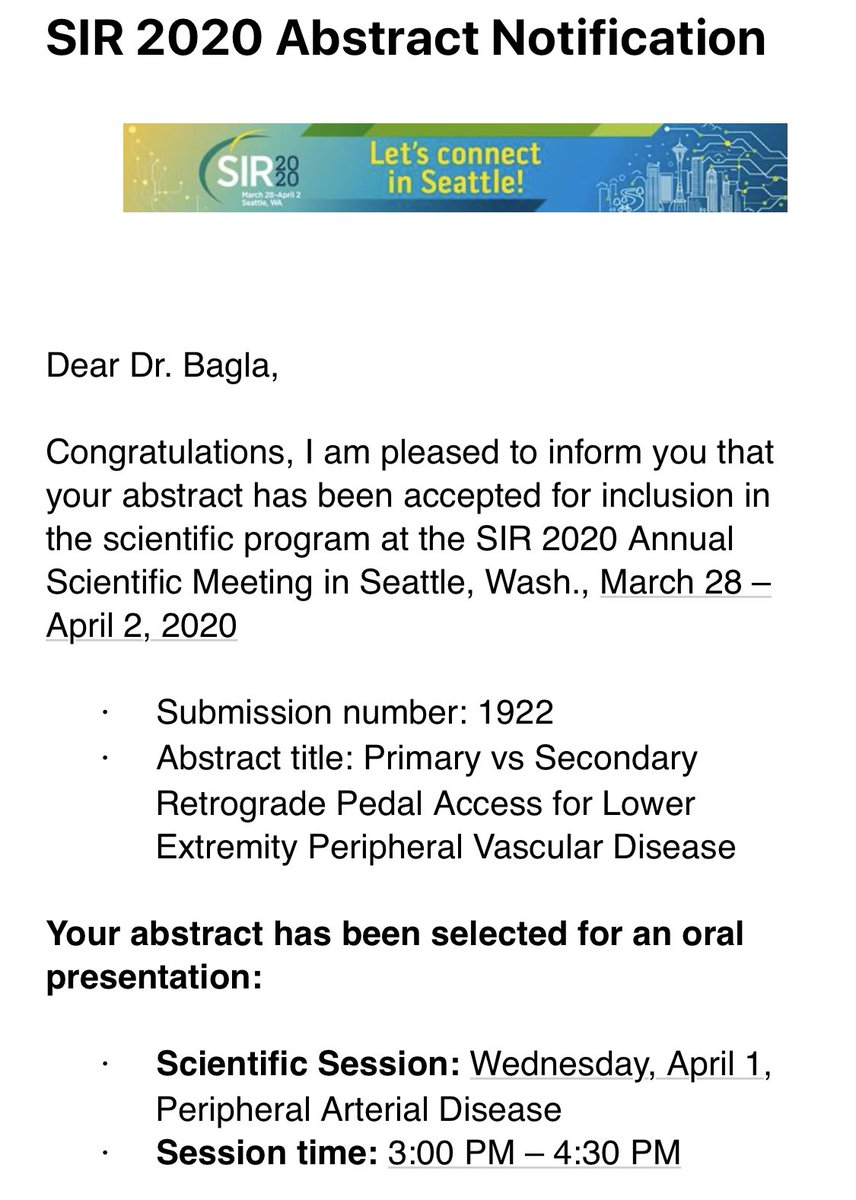 Sandeep Bagla MD (@sandeepbaglamd) on Twitter photo Abstract accepted🙌🏽🙌🏽 #SIR20SEA Primary Pedal v Salvage #CLI <a href="/CLIfighters/">CLIfighters</a> <a href="/LessneVIR/">Mark Lessne, MD</a> <a href="/bretwiechmann/">Bret Wiechmann</a> <a href="/roblookstein/">Robert A Lookstein MD, MHCDL</a> <a href="/SIRspecialists/">Society of Interventional Radiology</a> Great work @abinsm8 <a href="/AlexKieger/">Alex Kieger</a> <a href="/RPiechowiakDO/">Rachel Piechowiak</a> on presenting our experience <a href="/Team_VIV/">Vascular Inst of VA</a> <a href="/SIRRFS/">SIR RFS</a> <a href="/SIR_ECS/">SIR ECS</a> <a href="/Medtronic/">Medtronic</a> <a href="/bsc_pi/">Jeff Mirviss</a> <a href="/cookvascular/">Cook Vascular</a> <a href="/AbbottNews/">Abbott</a> Abstract accepted🙌🏽🙌🏽 #SIR20SEA Primary Pedal v Salvage #CLI <a href="/CLIfighters/">CLIfighters</a> <a href="/LessneVIR/">Mark Lessne, MD</a> <a href="/bretwiechmann/">Bret Wiechmann</a> <a href="/roblookstein/">Robert A Lookstein MD, MHCDL</a> <a href="/SIRspecialists/">Society of Interventional Radiology</a> Great work @abinsm8 <a href="/AlexKieger/">Alex Kieger</a> <a href="/RPiechowiakDO/">Rachel Piechowiak</a> on presenting our experience <a href="/Team_VIV/">Vascular Inst of VA</a> <a href="/SIRRFS/">SIR RFS</a> <a href="/SIR_ECS/">SIR ECS</a> <a href="/Medtronic/">Medtronic</a> <a href="/bsc_pi/">Jeff Mirviss</a> <a href="/cookvascular/">Cook Vascular</a> <a href="/AbbottNews/">Abbott</a>