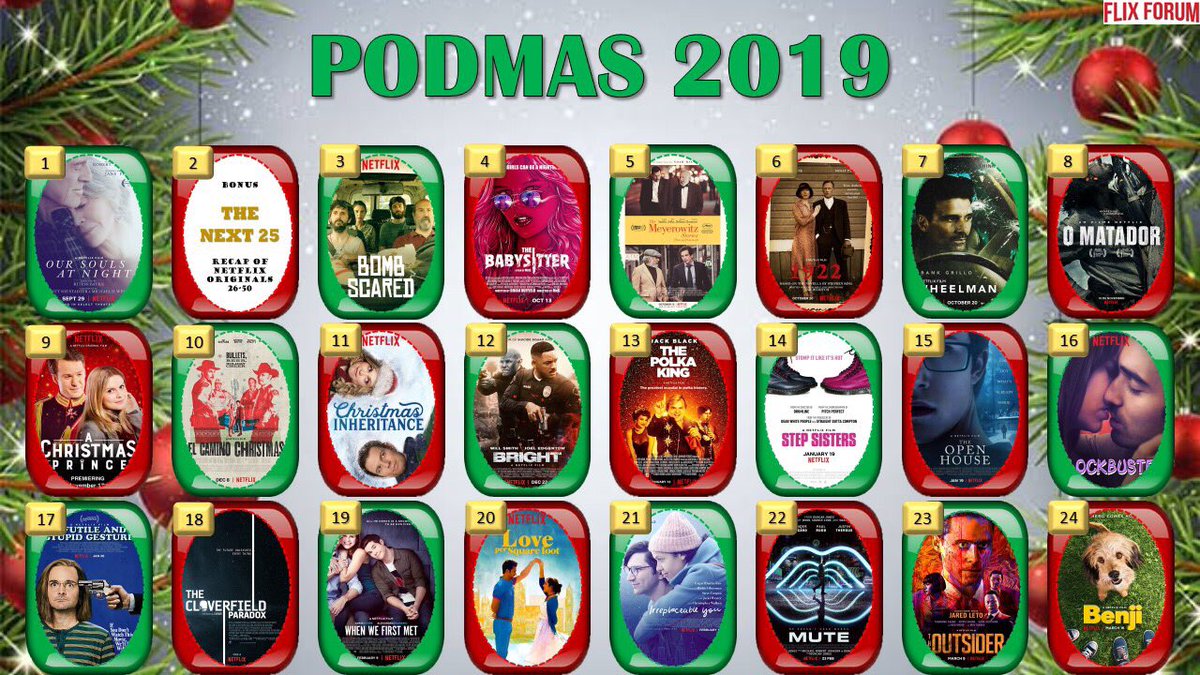 With December just around the corner, we’ve gone and got your Advent Calendar sorted!

As our gift to you, we’ll be releasing a brand new podcast every day of December in the lead up to Christmas!

#podcast #moviepodcast #netflix #netflixoriginal #podmas #christmas #december