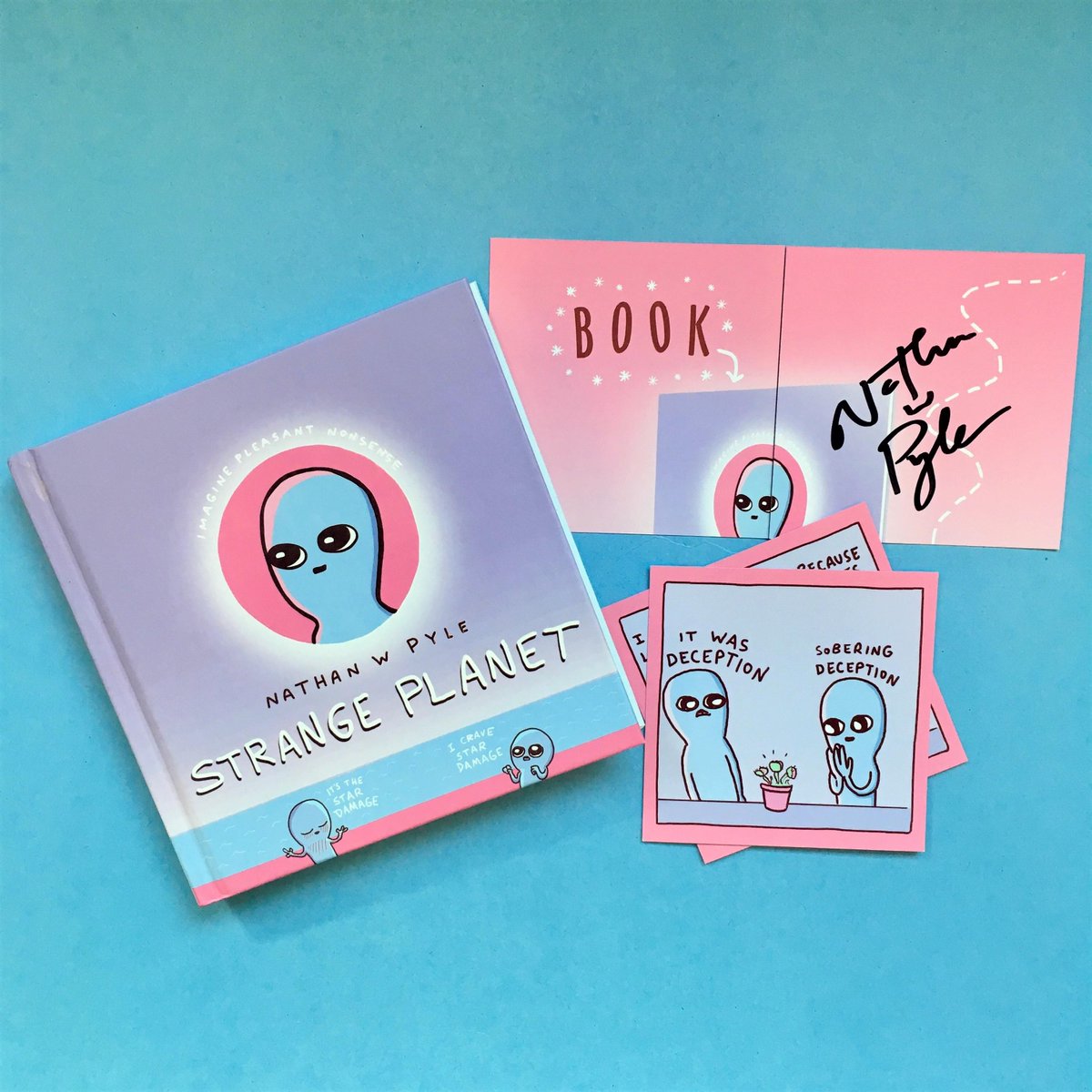 Strange Planet by @nathanwpyle is officially on sale and we’re celebrating with a sweepstakes! We’re giving five lucky beings a signed copy of his new book, plus a signed exclusive postcard pack. Enter for your chance to w i n. a.pgtb.me/582Nfb