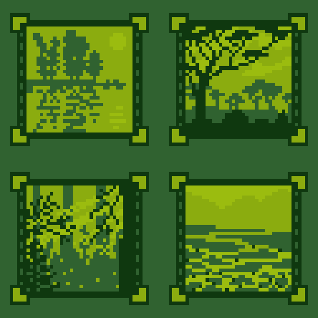 tenthosdesigns's tweet photo. #landscape scenes -first time using 4-colour #gameboy palette #pixelart https://t.co/MajI5nlY9J