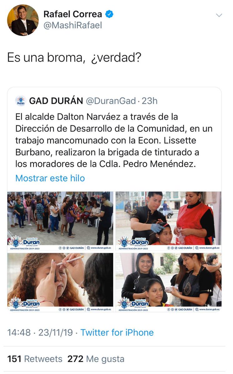 Construy_suenos's tweet photo. @MashiRafael NO ES BROMA @MashiRafael  PARA ESO ES LO ÚNICO QUE SIRVEN LOS NARVÁEZ EN DURÁN PARA PAYASOS https://t.co/lSI5XfLWly