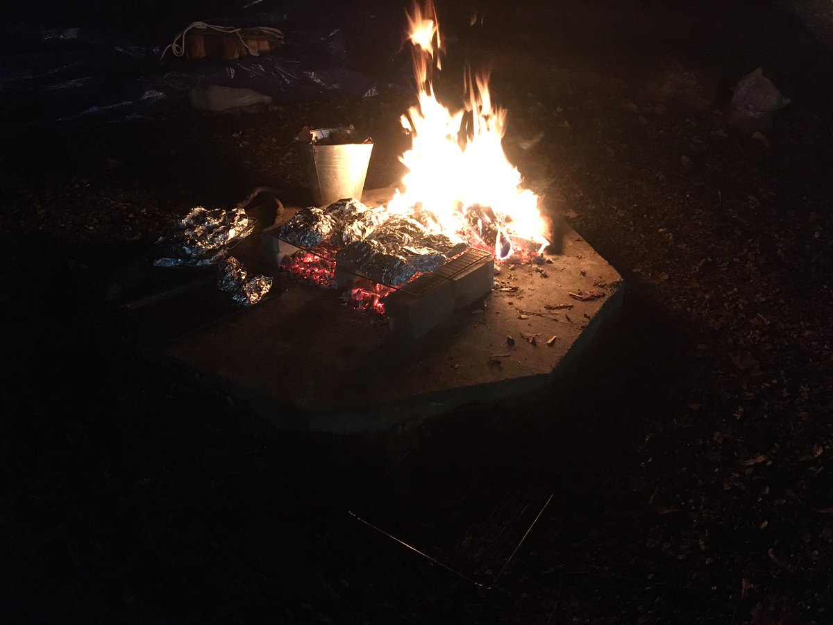 What a way to spend the weekend! Cooking on an open fire ❤️#scouting #scoutscymru