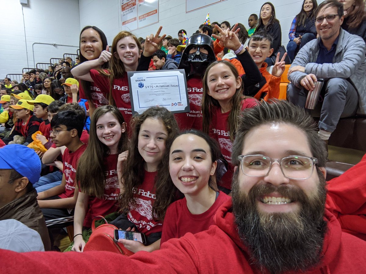 DohertyScience's tweet image. The FMS Millennium Falcons just took 2nd place in the project design category out of 24 teams!!!