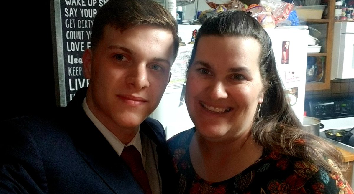 PoshRikki's tweet photo. Headed to Clover High School Wrestling Hall of Fame dinner with @TS_Vigilant. I love this young man and the man he is becoming. https://t.co/SDGw0g8qbr