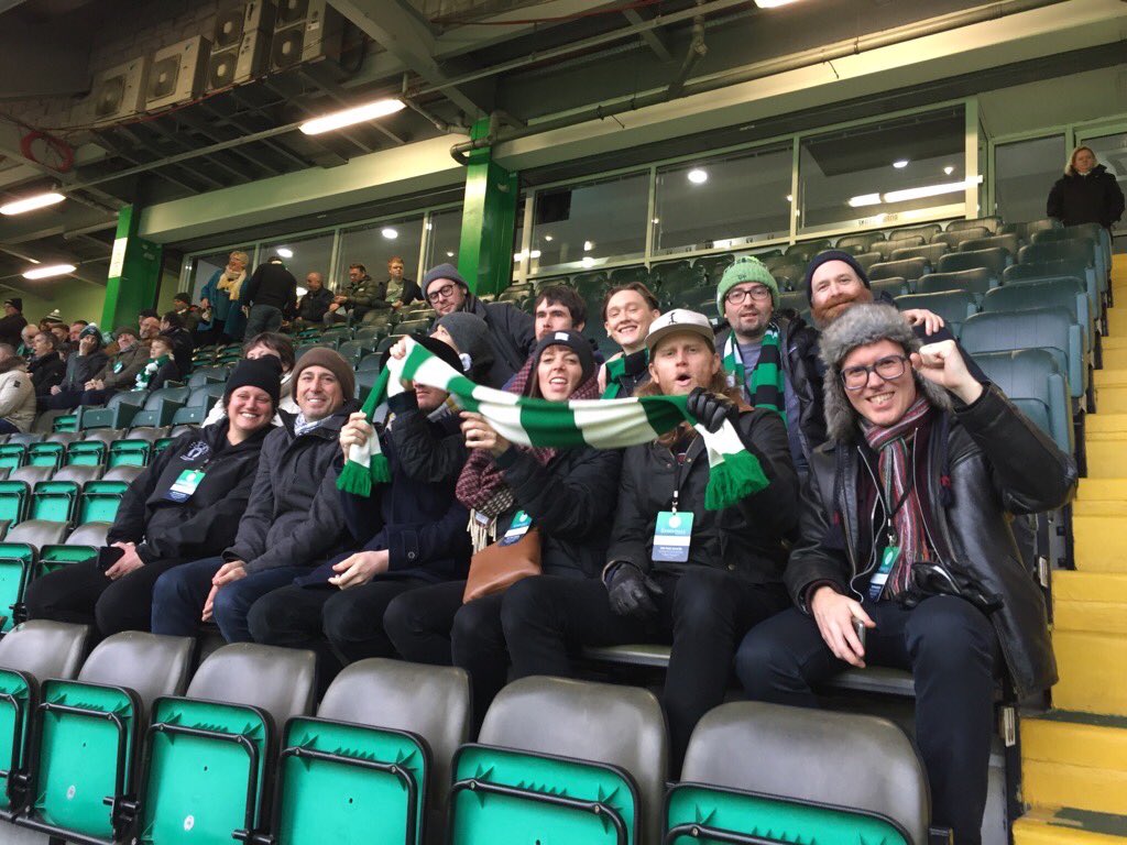 thelumineers's tweet photo. Awesome day off in Glasgow going to a football match with @Soakofficial ⚽��� #tour #dayoff - @jeremiahfraites https://t.co/47LZE5bAZw