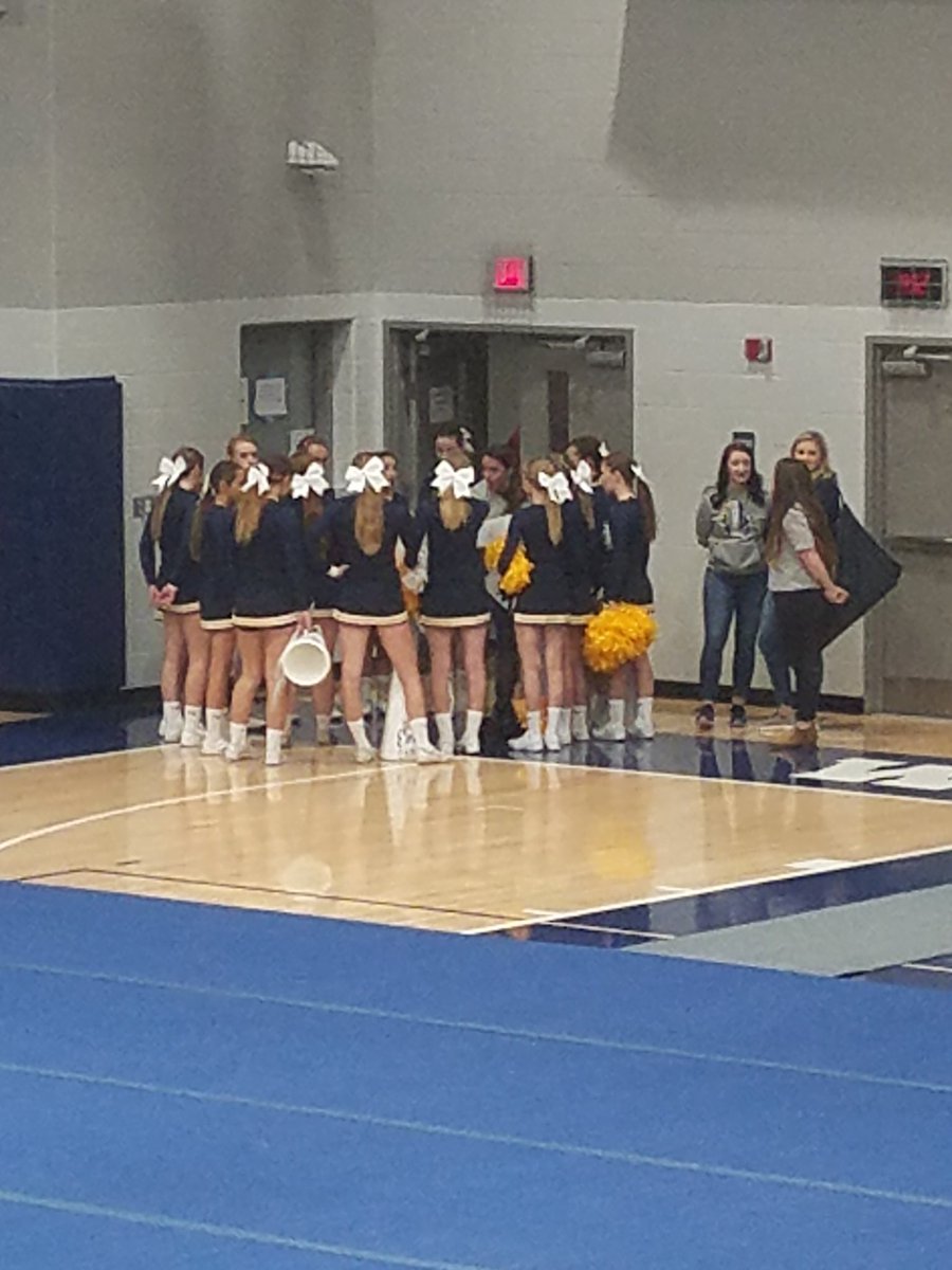 EYAthletics's tweet photo. Last minute pep talk. Let's go ladies!
#YAIAACheerchampionships
#GKpride https://t.co/33n5khU9nJ
