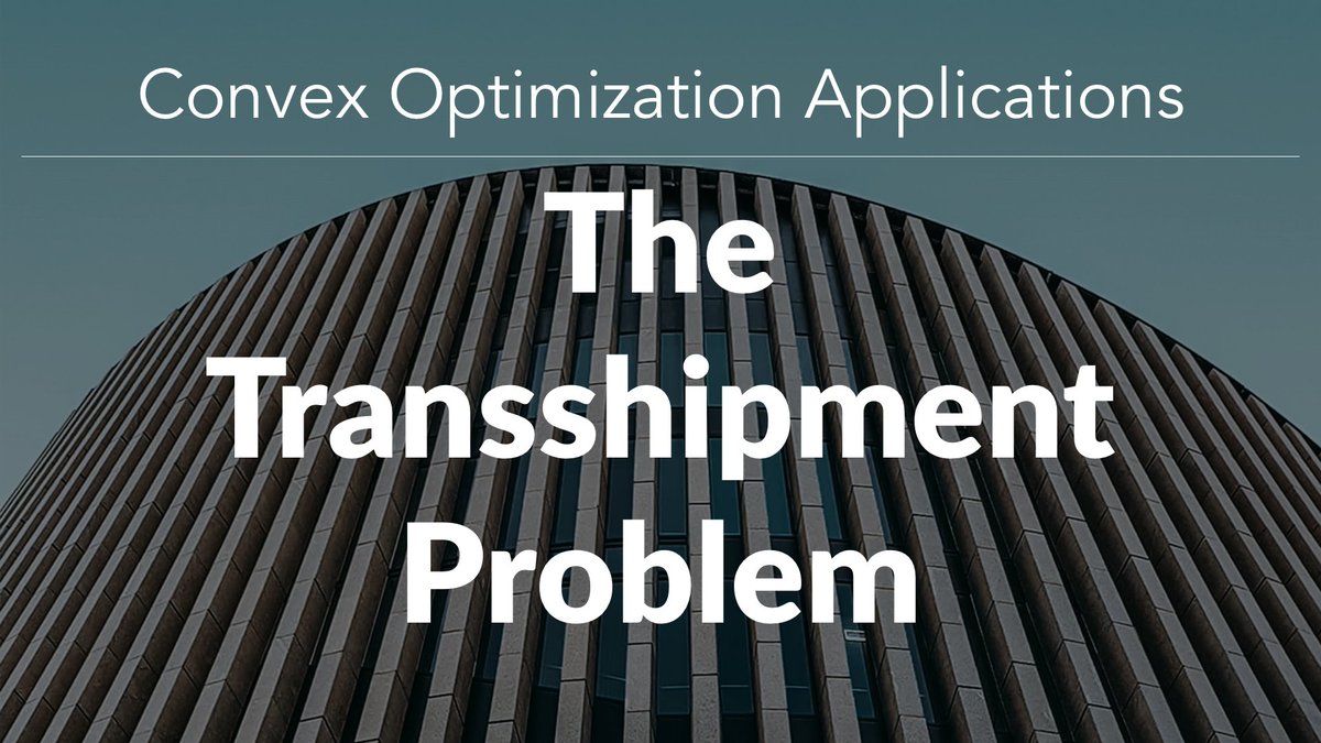 drahmadbazzi's tweet image. Editing my new lecture entitled "The Transshipment Problem", a topic in #decisionmaking. 
#convexoptimization #operations #research #linearprogram