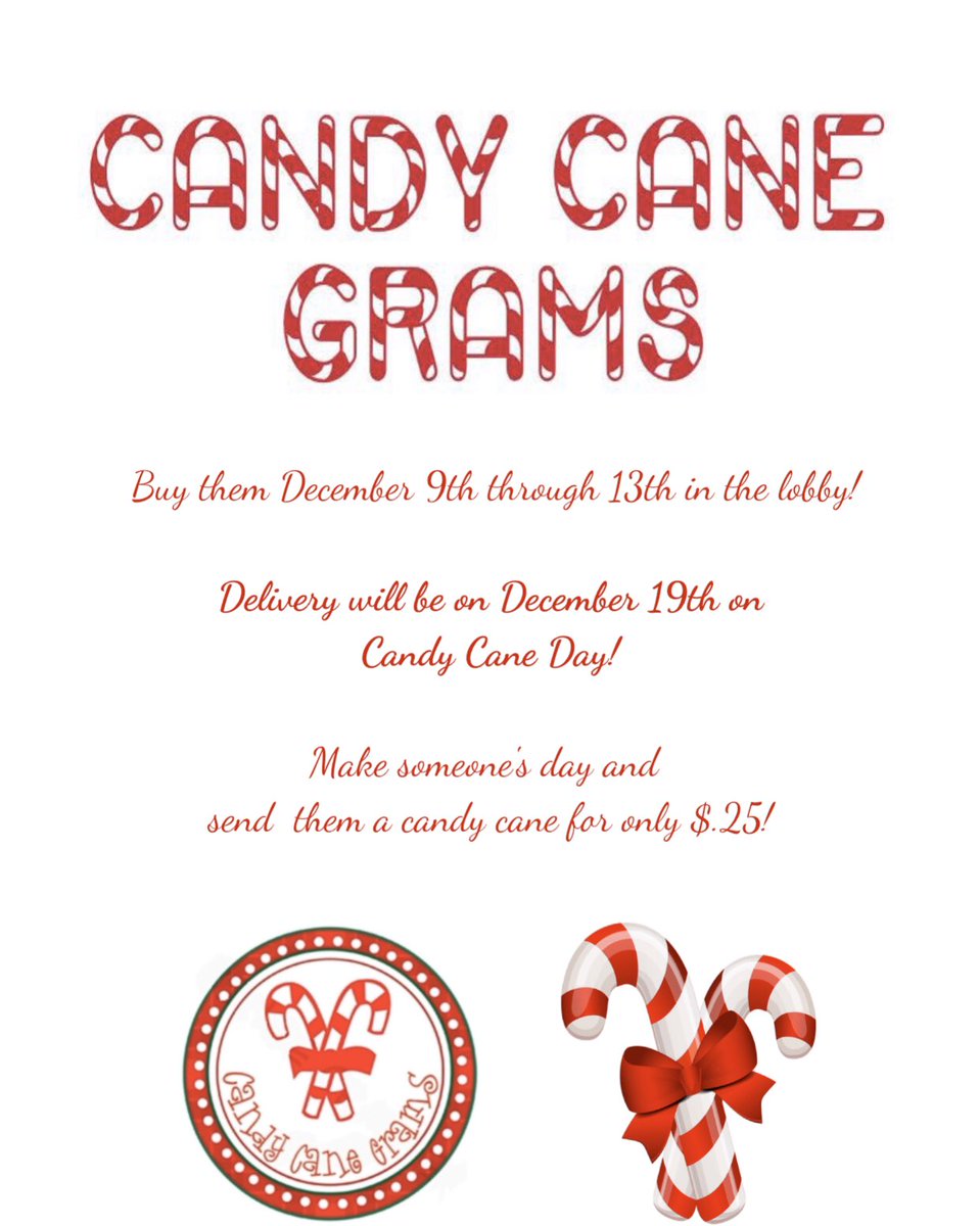 CouncilPhms's tweet photo. Candy Grams go on sale From December 9 - December 13!!! https://t.co/c6krnZEnWu