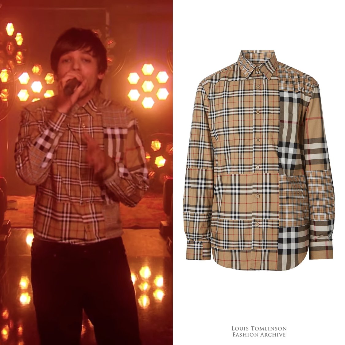 Louis wore a @Burberry check 