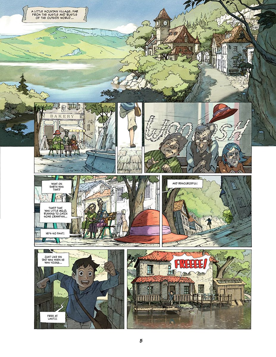 64. MILO'S WORLD VOLUME 1: THE LAND UNDER THE LAKEBy  #RichardMarazano,  @lebuta,  #CalixLtd,  @MonKane and  @neurobellumAbsolutely gorgeous European-sized all-ages fantasy series that feels like Harry Potter meets Studio Ghibli