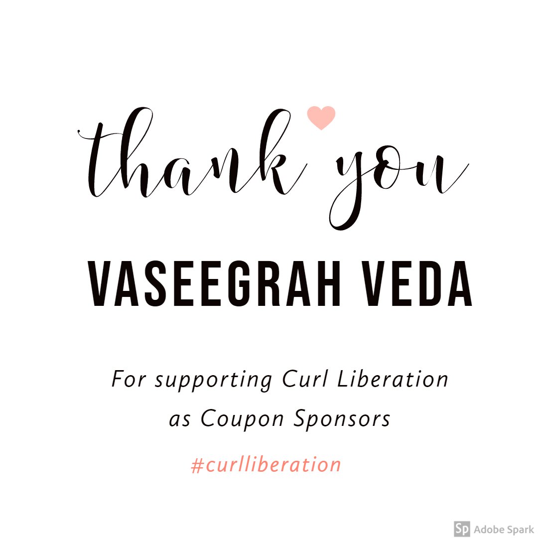 CurlLiberation's tweet photo. Thank you @vaseegrah_veda for joining @curlliberation as "Coupon sponsors". Your support means a lot to us. https://t.co/vhpsrAdjn8