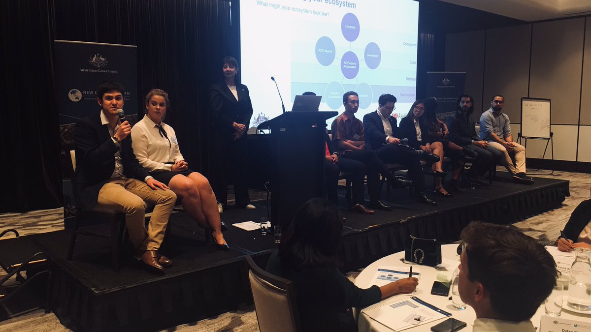 asiacapable's tweet photo. Outgoing #NCPAlumni Ambassadors share their top tips &amp; practical advice with incoming Ambassadors: Exploring how to continue to build &amp; strengthen a connected #NCPAlumni community, who are advocates for Australia in the Indo-Pacific, by working with university, business &amp; govt. https://t.co/AGfFILpCd1