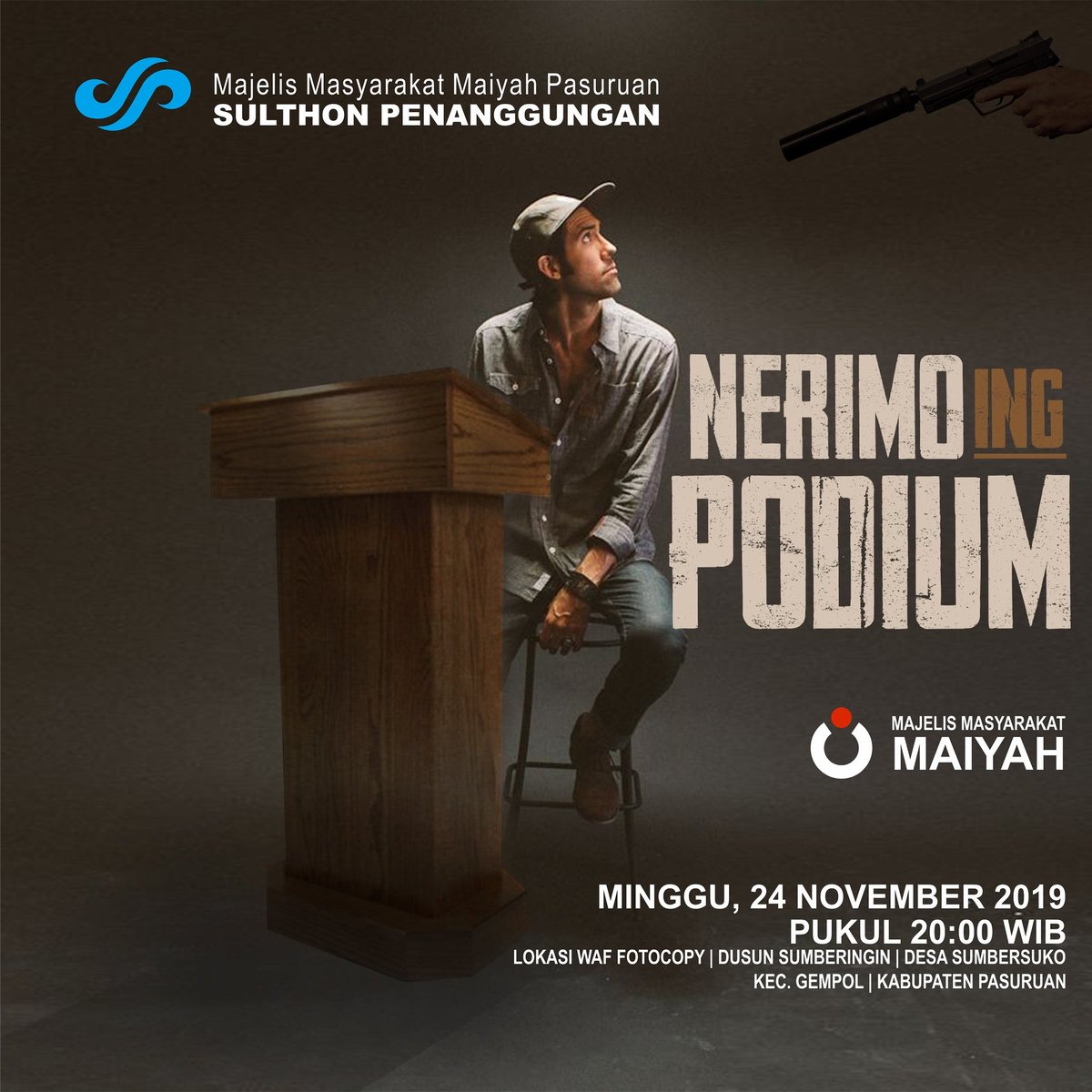 SPenanggungan's tweet photo. Majelis Masyarakat Maiyah: SULTHON PENANGGUNGAN | NERIMO ING PODIUM | Minggu, 24 November 2019 | Pukul 20.00 WIB - Selesai | Lokasi Waf Cell Sumberingin, Desa Sumbersuko | Kec. Gempol, Kab. Pasuruan. #SPNov https://t.co/woEkGDm9Rn