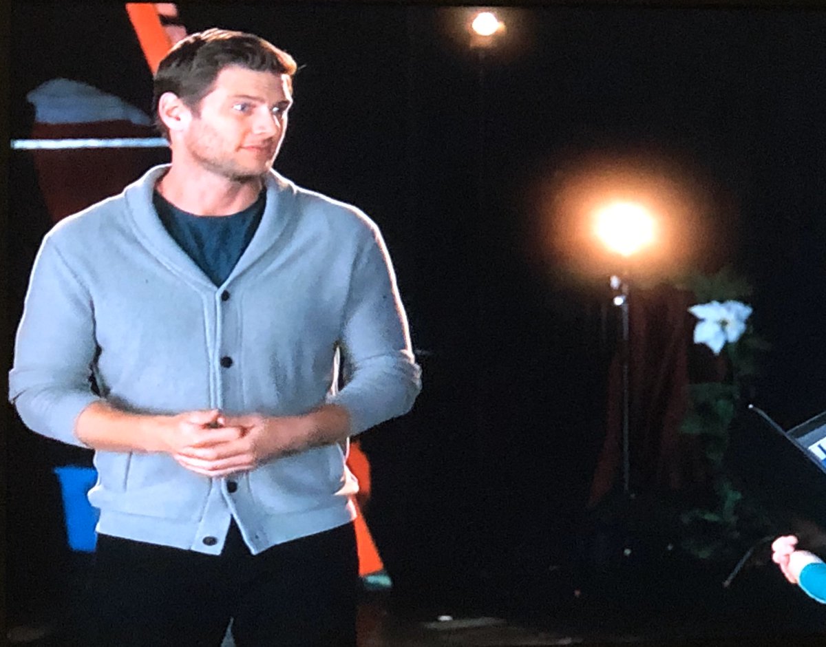 Knowing to shoot this cardigan from multiple angles.   #TwinkleAllTheWay  #SexyChristmasSweaters