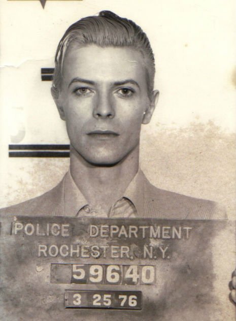 JFrankensteiner's tweet image. Thinking about Bowie's mugshot, which might accidentally be one of the great portraits of the 20th century, and how photographers work their entire lives and will never capture anything as great as some dumbass cop in Rochester.