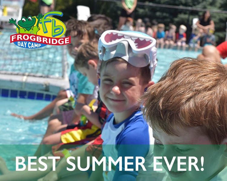 Hanging out by one of the numerous pool facilities ALL summer IS ALWAYS AN OPTION at #Frogbridge Day Camp!