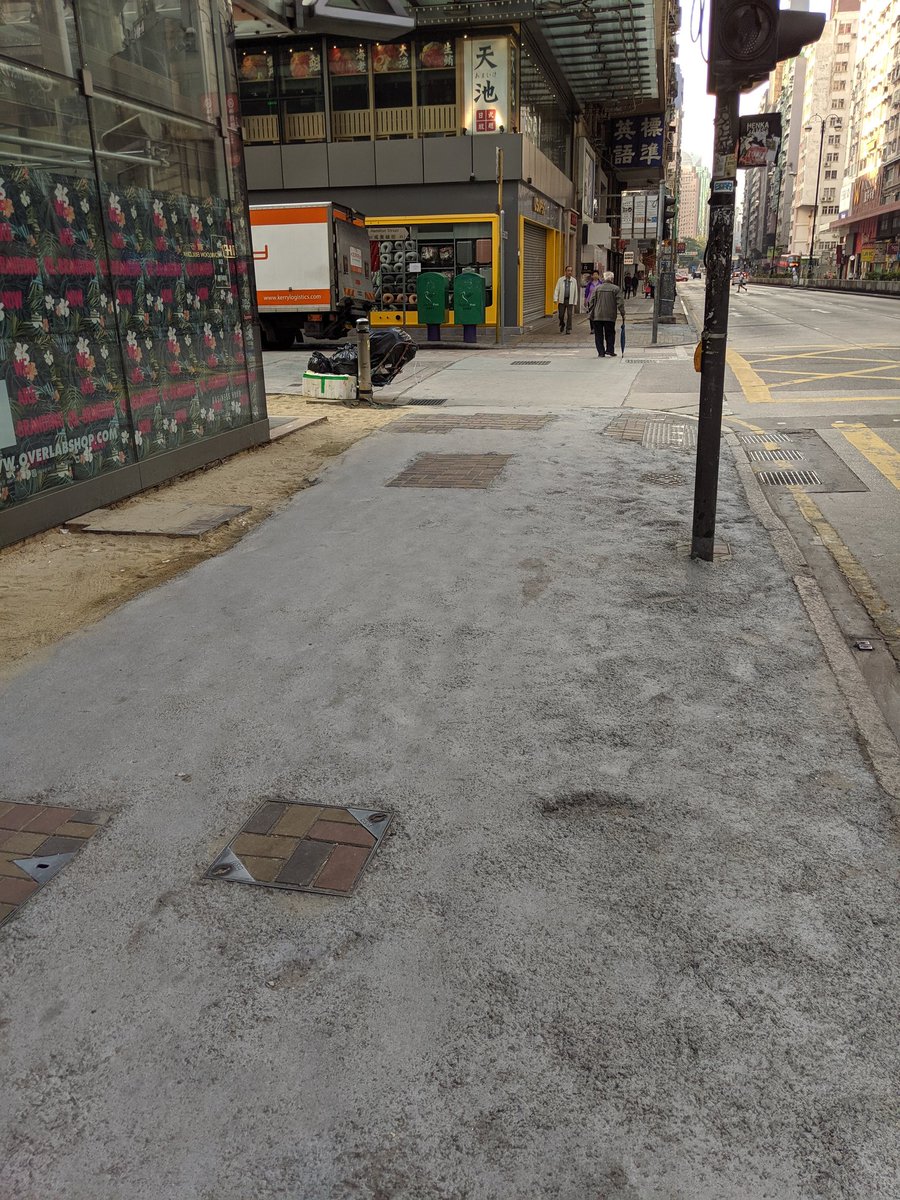 Pinboard Large Sections Of Nathan Rd Were Torn Up For Paving Stones During The Attempt To Relieve Polytechnic University Last Week And Are Being Replaced With Poured Concrete T Co 6w9h58mdds