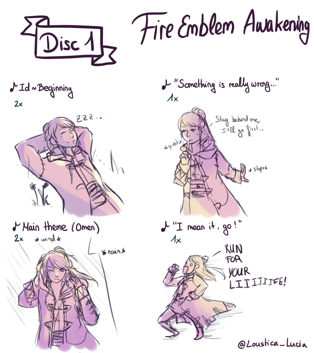 Loustica Commissions Art Raffle Open I Listened To The Whole Disc One Of Fire Emblem Awakening Ost And Drew A Tons Of Quick Sketches 2 3 Minutes Sketch 1