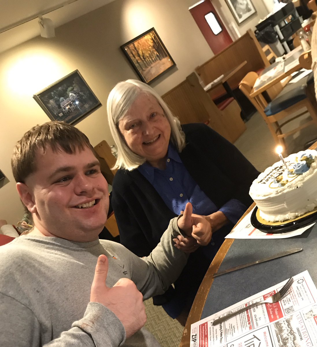 Happy 84th birthday Nannie! #thumbsup #everyonelovescake