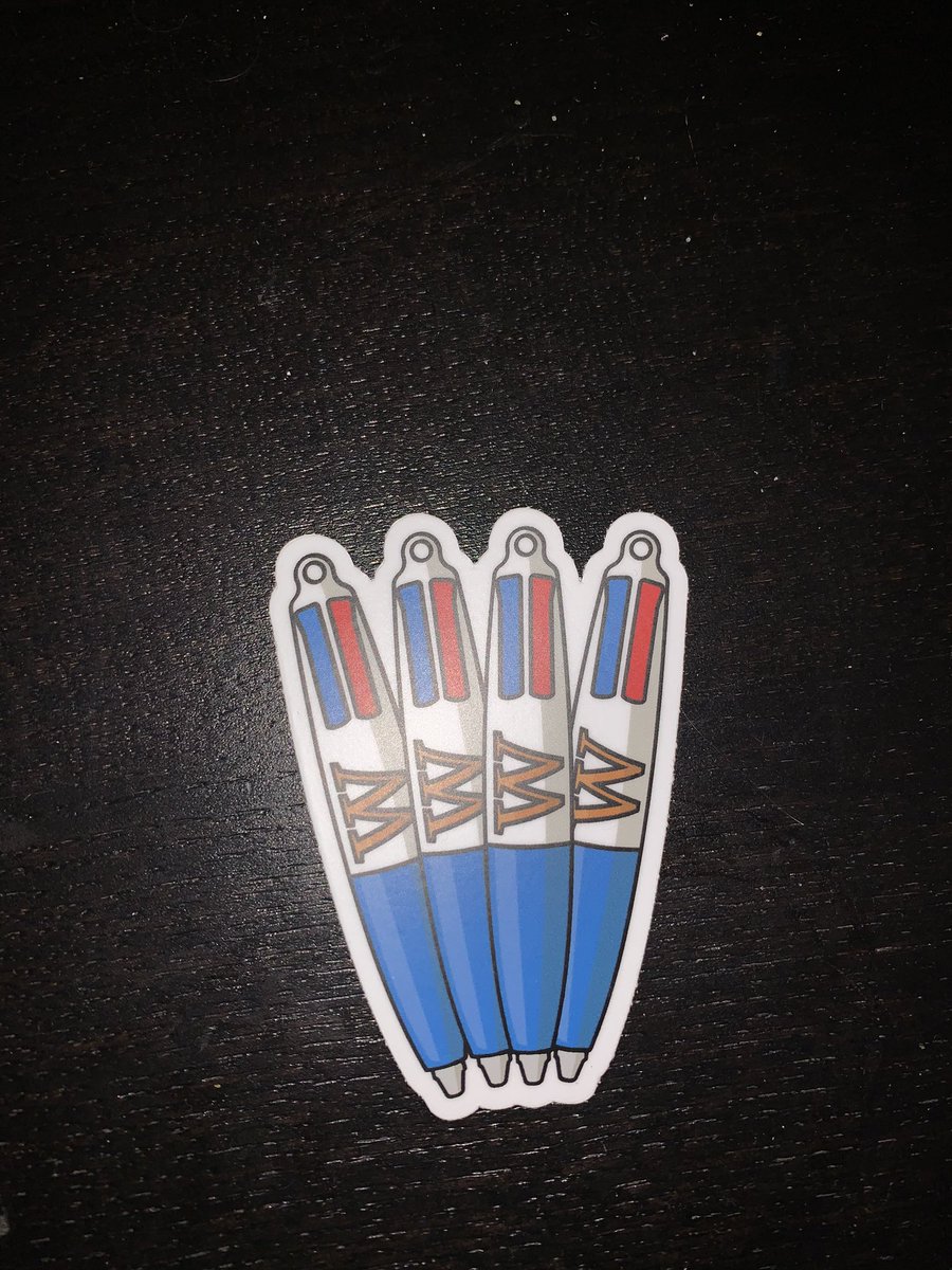 Brandonaw1996's tweet photo. Shout out @WaynesburgCOM and @shermandy for getting the Krause Pen sticker sent to LA. Also to @McknightTanner for the note. https://t.co/sVjGxX4QFD