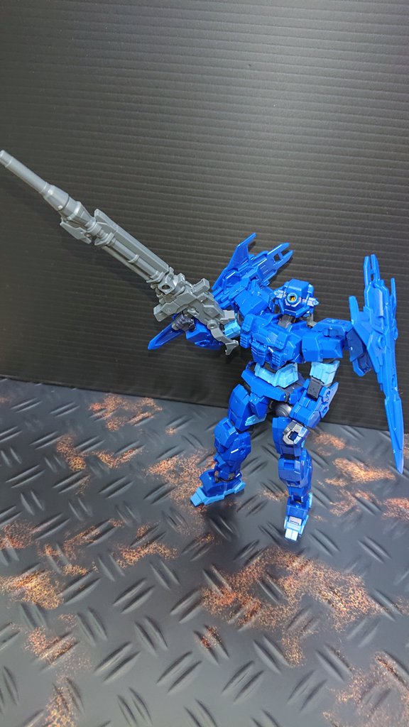 Rasuiku 30mm 遠距離支援型カスタム機 長距離狙撃用オプションアーマー装備 エグザマクス No 03 Eexm 17 アルト ブルー カスタムパターン 1 遠距離支援型 スナイパーカスタム 2 中距離支援型 キャノンカスタム 同期のホワイト イエローとのスリー