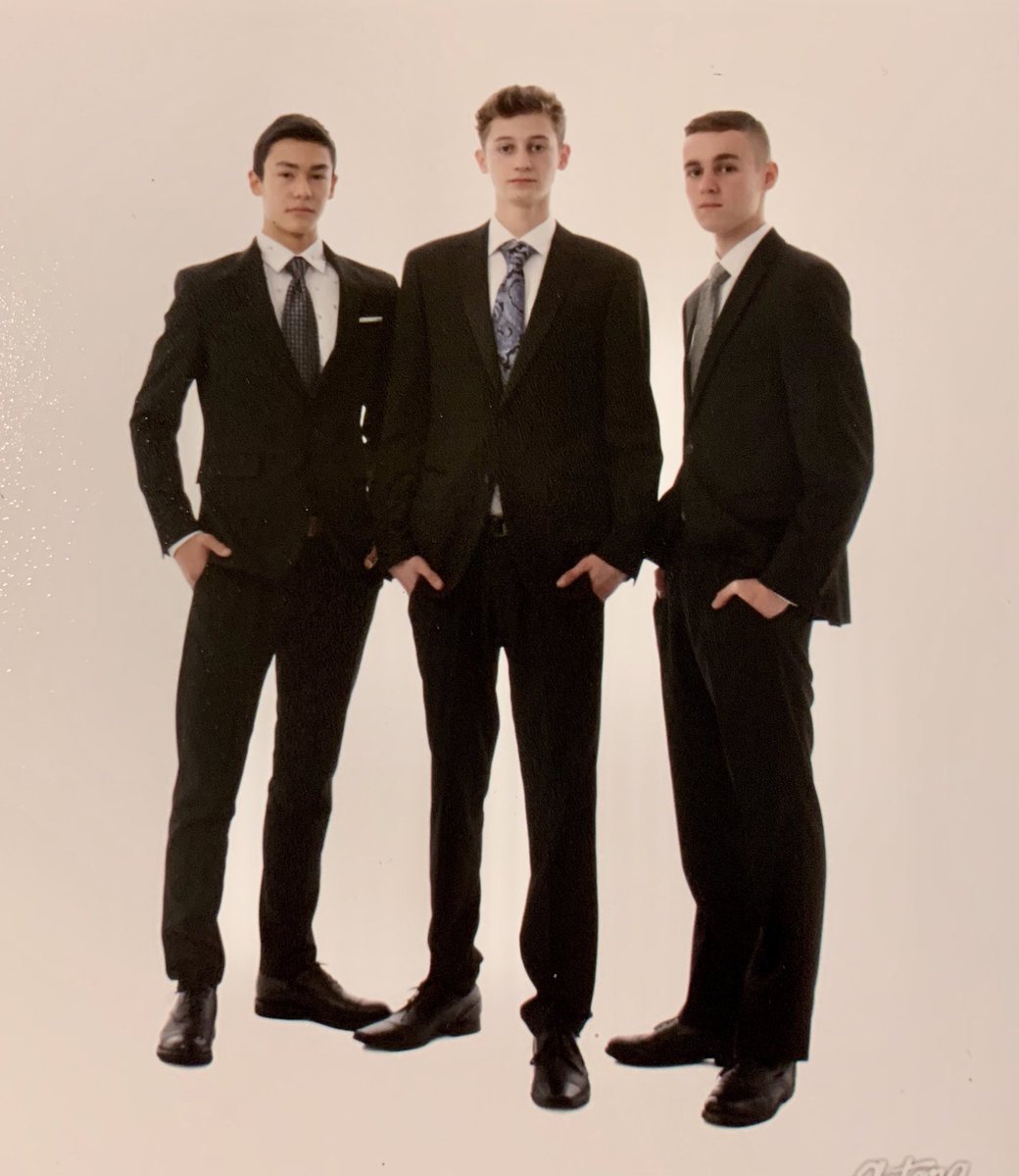 julienhicks_'s tweet photo. Hey, gang. Hope everyone’s having a great weekend. Got my grad photos yesterday. Here’s one with two of my great friends, Liam and Noah. Both majorly helped me with my truck repairs. We dress differently when we’re working on the truck! 😂 #grade12 #friendship #WeCleanUpNicely https://t.co/cZiolhldf9