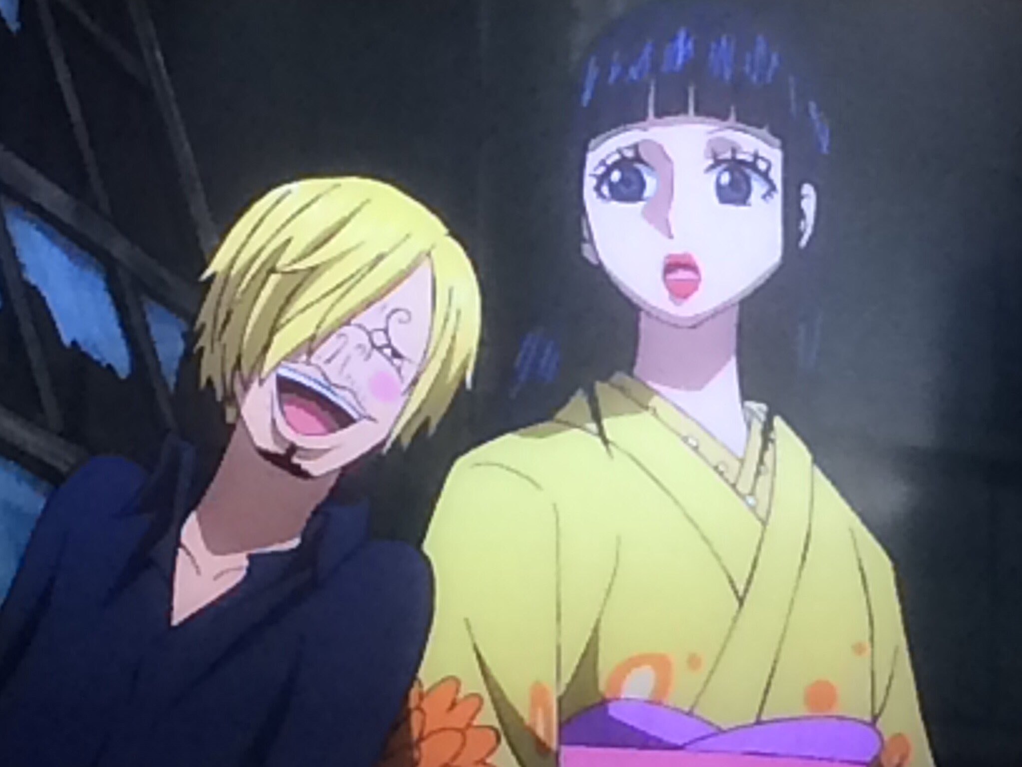 綺蘭 Onepiece ワノ国 サンジ チョッパー キャロット ブルック サンジのちょんまげ1番立派だw チョッパーか 可愛いっ この毛玉がぴょこぴょこ動いてんの可愛すぎる キャロットは町娘みたいな格好だな ブルック Ww 死装束の格好かよっ Ww