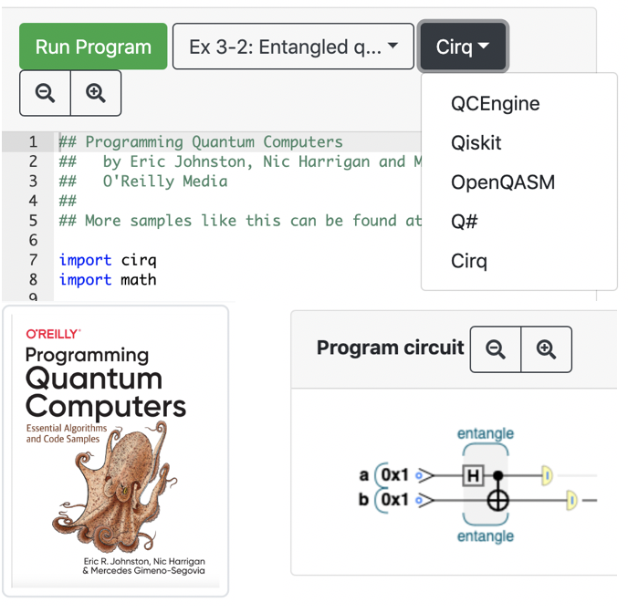 hotsharptoxic's tweet photo. Lots of friends: “Hey what does the Google quantum announcement really mean?”

*Way* more fun to explore hands-on and decide for ourselves. Code samples in the @OreillyMedia #OctopusBook now run on Google #cirq, also #IBMQ, MS #QSharp, and #OpenQASM if you like assembly (guilty). https://t.co/n2NIQ0pgu0