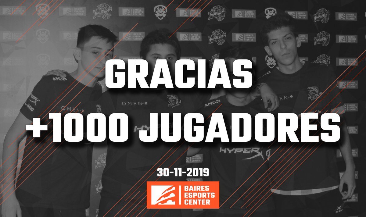 Queremos decir GRACIAS a los más de 1000 jugadores que han pasado por Baires Esports Center durante este hermoso año que hemos tenido. Sin ustedes y los torneos que se llevaron a cabo en el establecimiento, esto no sería lo mismo. 👏

🗓️30-11-2019