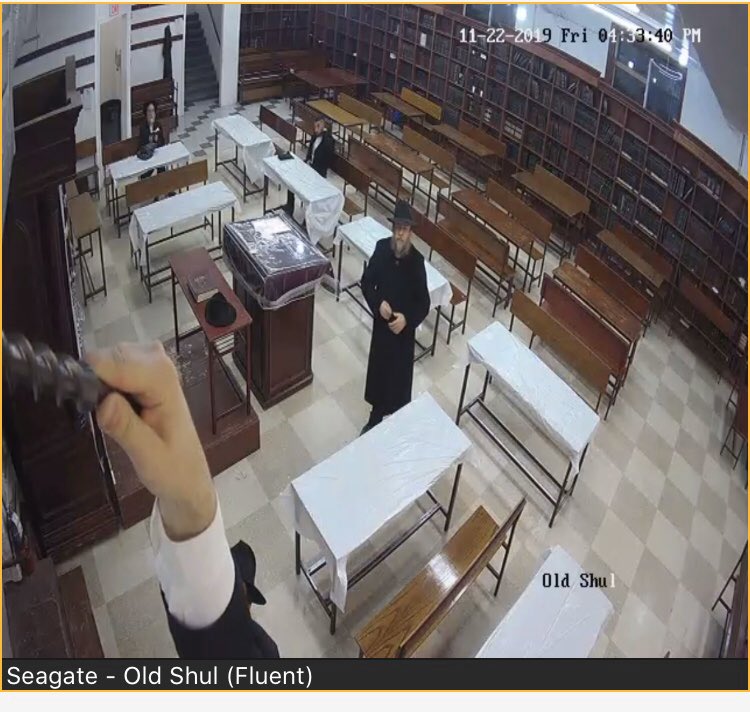 KnesesG's tweet photo. SHOCKING: watch as Meir Brikman who consider’s himself a “Rabbi” directed his hired goon Shia who threatens people of Seagate with his Rottweiler Dog to desecrate the Jewish Sabbath by vandalizing the cameras of our Cong. with tools last Friday night after the onset of Sabbath. https://t.co/pFRGnuwEHd