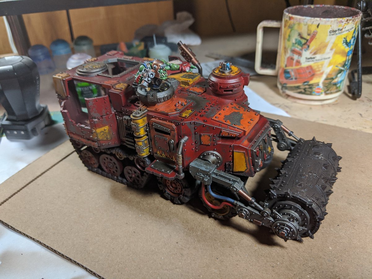 toaae6's tweet photo. Finished the metallics yesterday and did the weathering today, and now the Bonebreaka is complete! A little shiny because I could stand waiting for the varnish to dry. #300daysofhobby #day273 and #day274 https://t.co/UNxgAYGHcZ