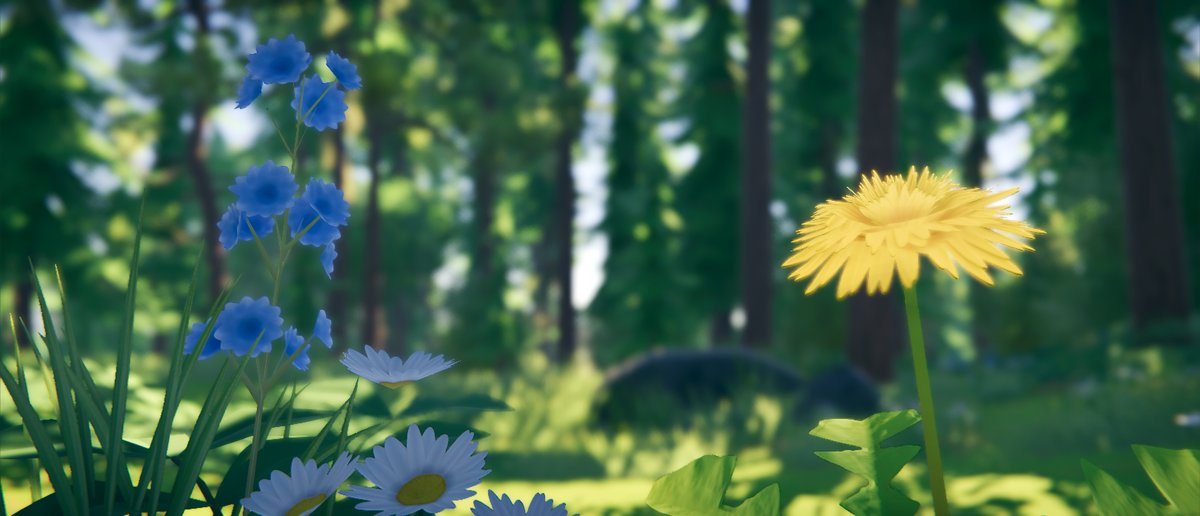 Just dropping these flowers here. Very happy with how they turned out! 
#madewithunity #unity3d #screenshotsaturday #gamedev #indiedev
